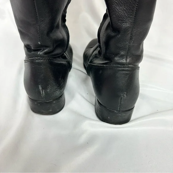 Host Pick  💫 Betsey Johnson Knee High Black Leather Boots in Size 8.5 - Picture 10 of 10